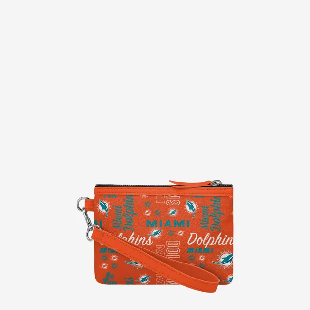 Miami Dolphins Bracelet imprimé avec logo répété de la collection Spirited Style