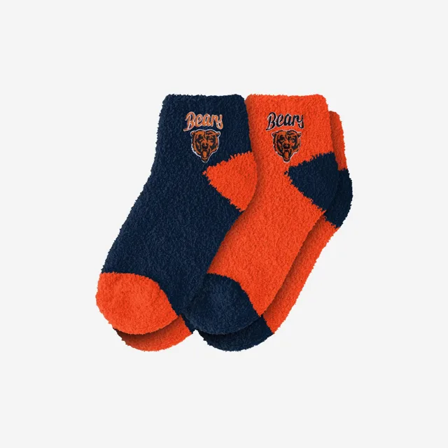 Chicago Bears Lot de 2 socquettes floues avec logo script pour femme