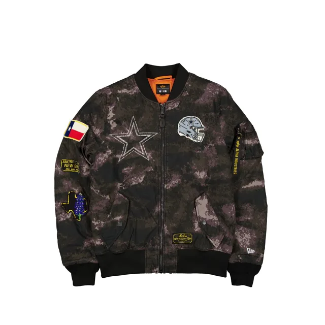 Alpha Industries x Dallas Cowboys Blouson aviateur camouflage noir MA-1