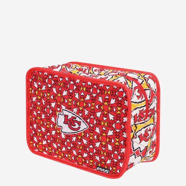 Trousse à maquillage imprimée matelassée Kansas City Chiefs