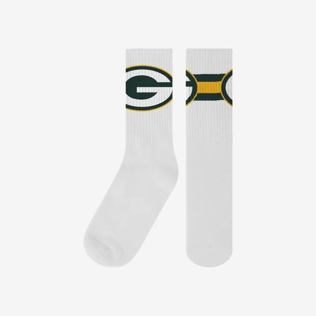 Chaussettes blanches avec logo principal Green Bay Packers