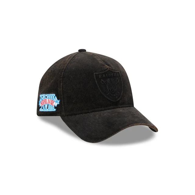Las Vegas Raiders Chapeau Snapback non structuré en cordon de Wale fin délavé 9FORTY A-Frame
