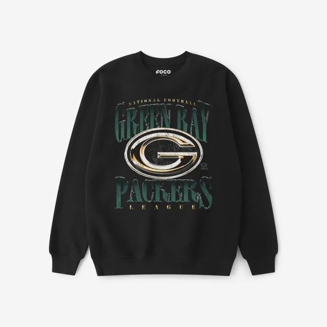 Green Bay Packers Sweat-shirt à col rond chromé Stack