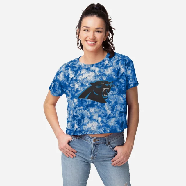 Carolina Panthers Haut court à grand logo tie-dye pour femme