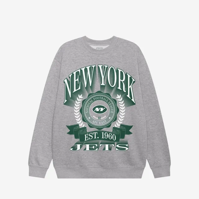 New York Jets Sweat-shirt à col rond avec écusson de bannière