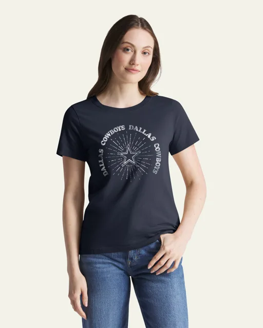Dallas Cowboys SHINE LINES '47 T-SHIRT DE TOUS LES JOURS POUR FEMMES