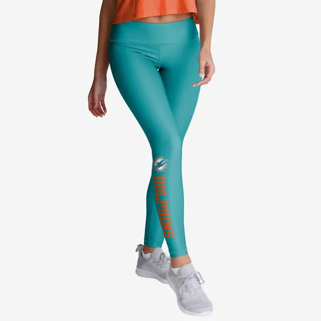 Miami Dolphins Legging uni avec mot-symbole pour femme