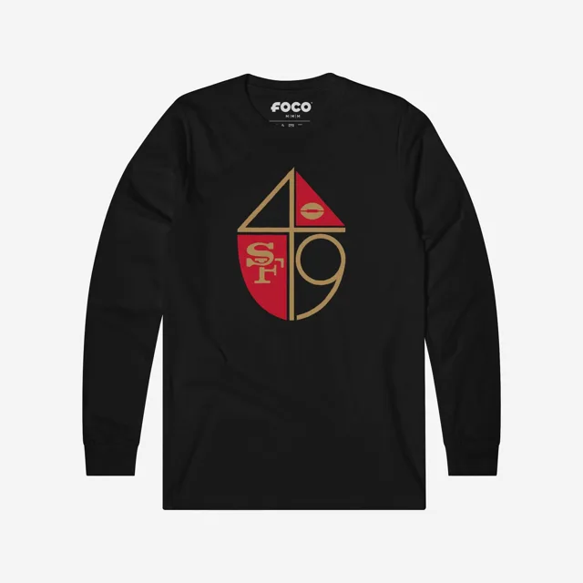 San Francisco 49ers 1965 T-shirt à manches longues avec logo rétro