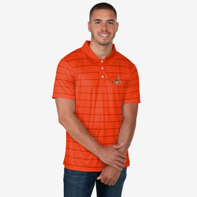 Polo rayé en polyester Cleveland Browns