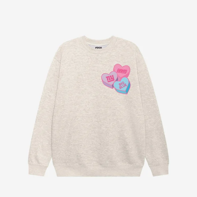 New York Giants Sweat-shirt à col rond Candy Heart