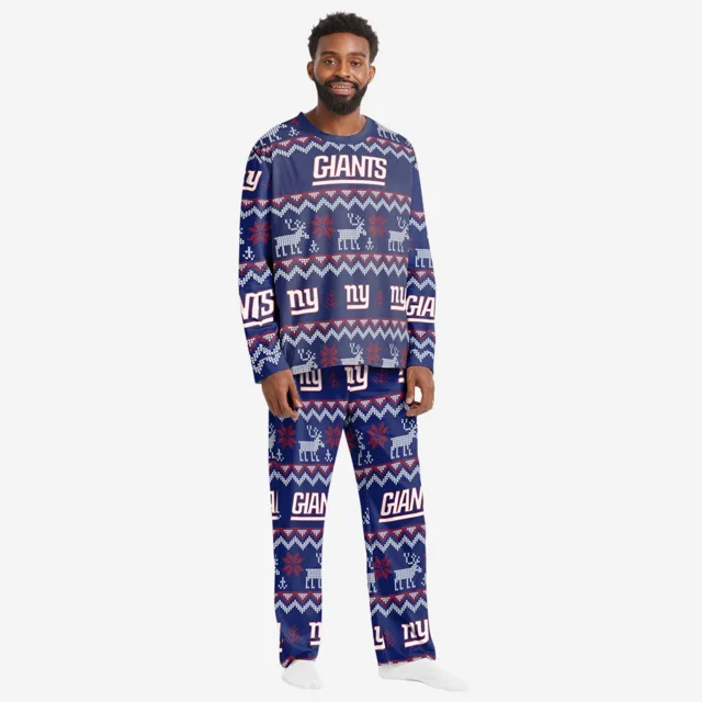 New York Giants Pyjama de vacances en famille à motif laid pour hommes