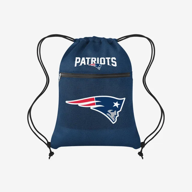 New England Patriots Sac à dos avec cordon de serrage et poche en filet