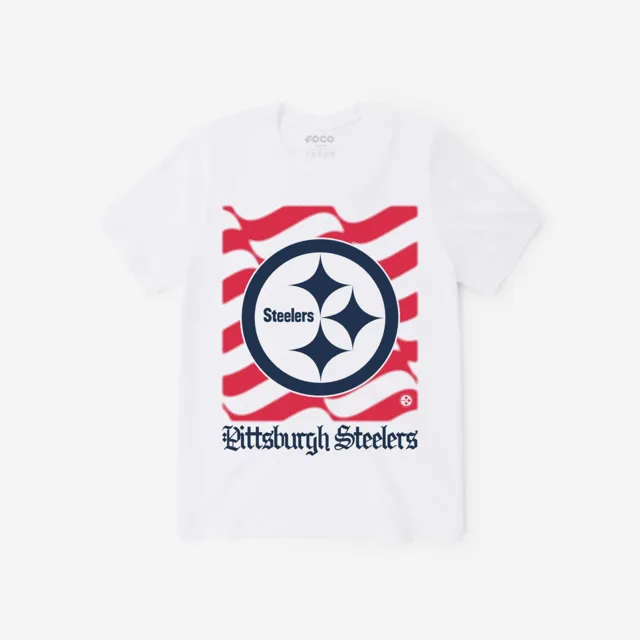 Pittsburgh Steelers T-shirt avec le mot-symbole du patrimoine américain