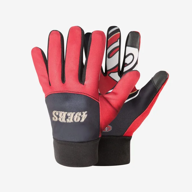 San Francisco 49ers Gants de textos avec logo sur la paume