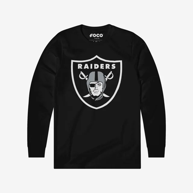 Las Vegas Raiders T-shirt à manches longues avec logo principal