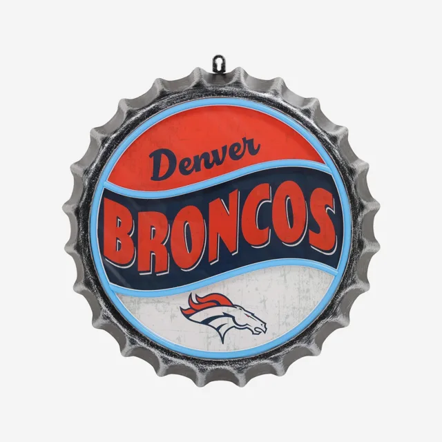 Denver Broncos Panneau mural rétroéclairé au néon LED pour bouchon de bouteille