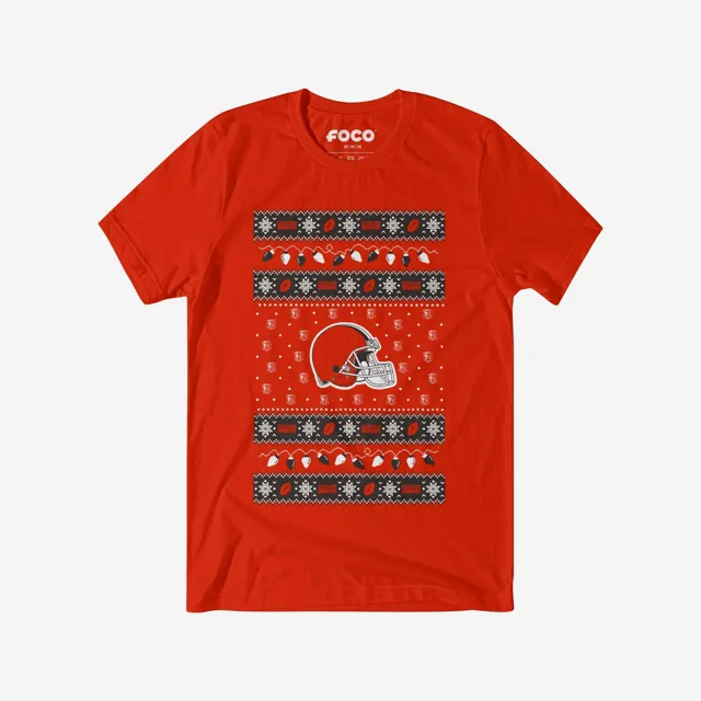 Cleveland Browns T-shirt pull lumières de Noël