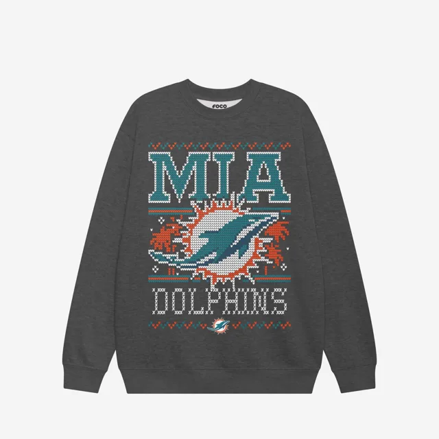 Miami Dolphins Sweat-shirt à col rond des fêtes
