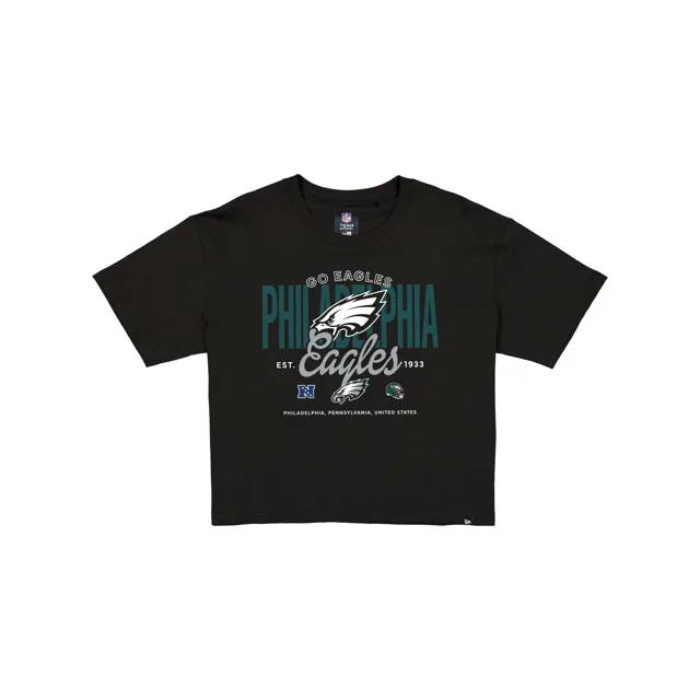 Philadelphia Eagles 2026 T-shirt court noir fonctionnel Fandom pour femmes
