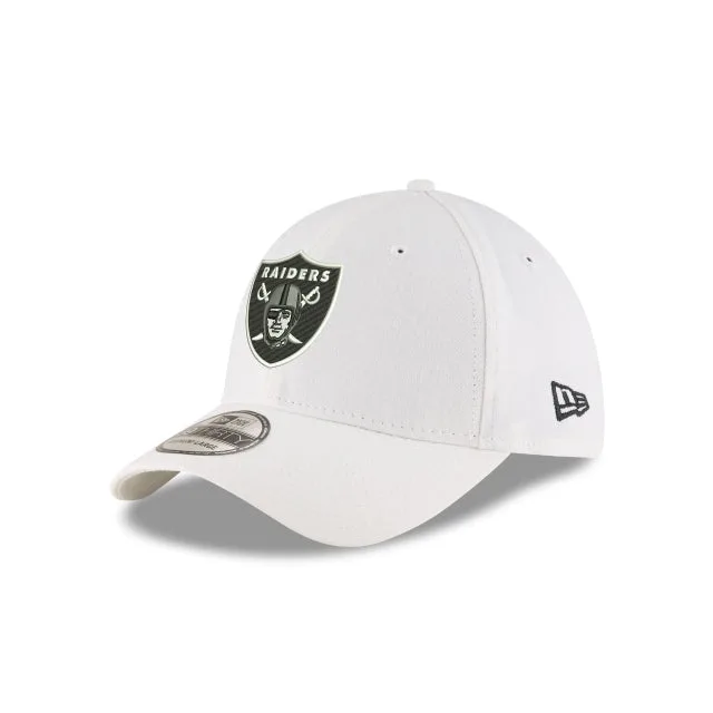 Las Vegas Raiders Chapeau blanc Team Classic 39THIRTY coupe extensible