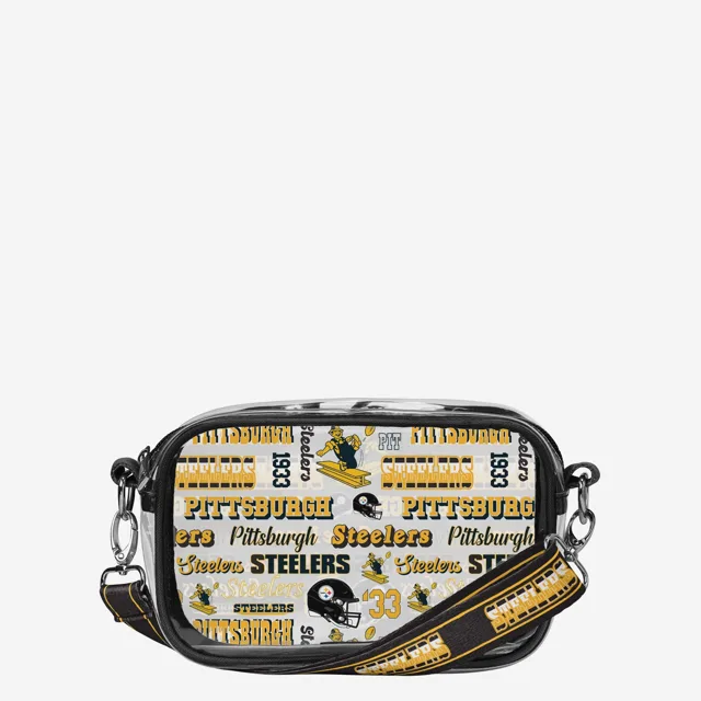 Pittsburgh Steelers Répéter Sac à bandoulière transparent à imprimé rétro