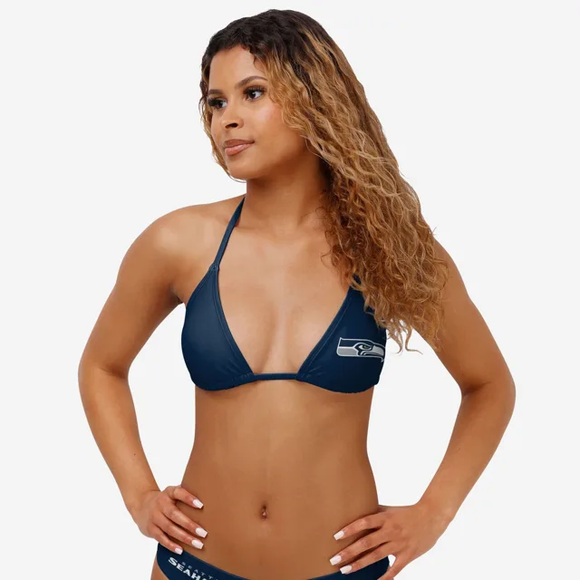 Seattle Seahawks Haut de bikini à logo uni pour femme