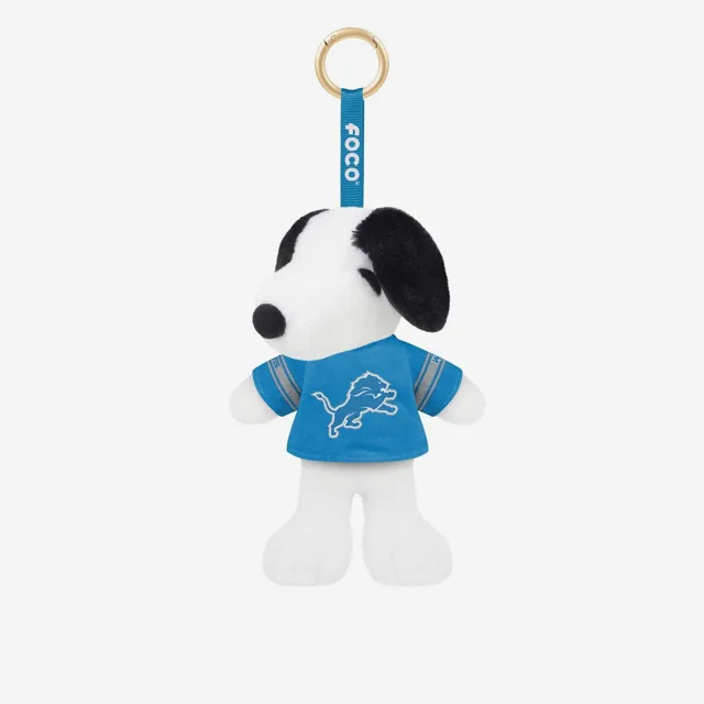 Detroit Lions Porte-clés en peluche Snoopy Peanuts avec breloque pour sac