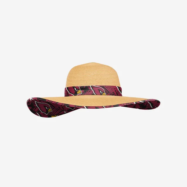 Arizona Cardinals Chapeau de Paille Floral pour Femme