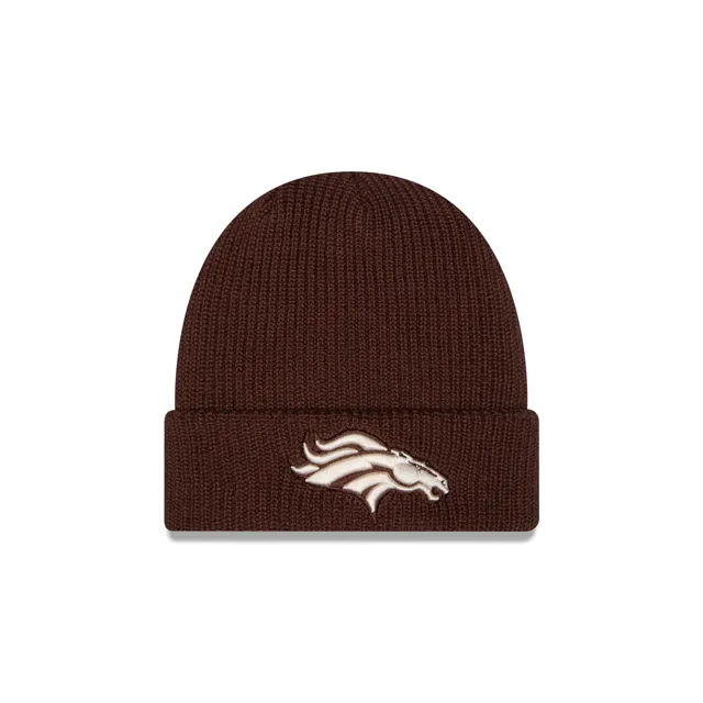 Denver Broncos Bonnet en tricot à revers en noyer