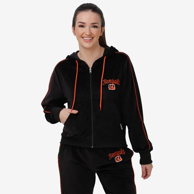 Cincinnati Bengals Haut zippé en velours pour femme