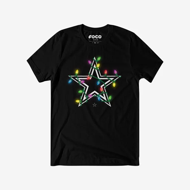 Dallas Cowboys T-shirt avec logo principal Holiday Lights