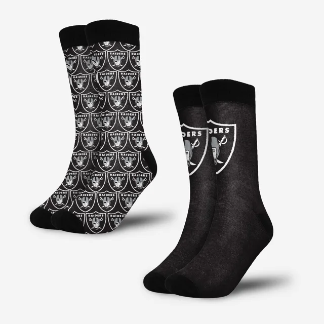 Las Vegas Raiders Primetime Blast Chaussettes Lot de 2