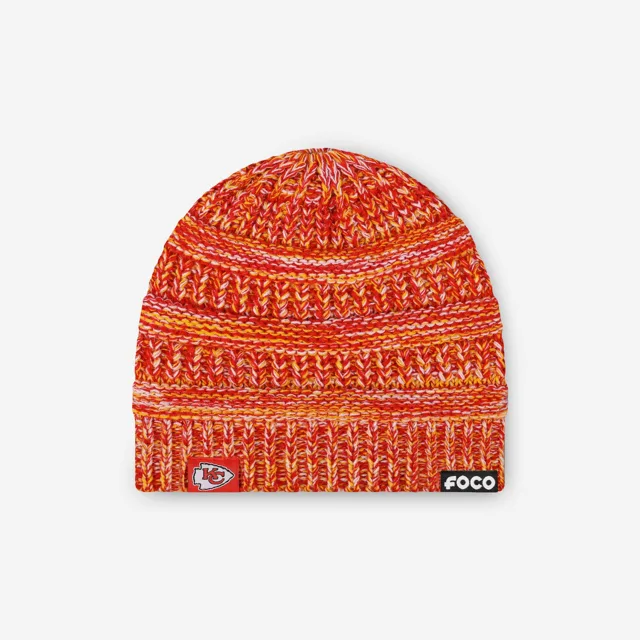 Kansas City Chiefs Bonnet queue de cheval Color Wave pour femme