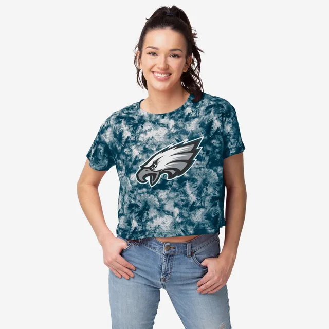 Philadelphia Eagles Haut court à grand logo tie-dye pour femme