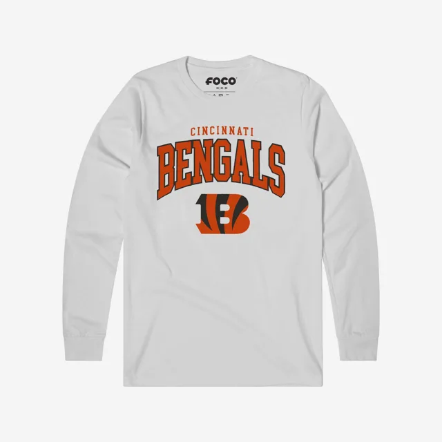 Cincinnati Bengals T-shirt à manches longues avec logo classique