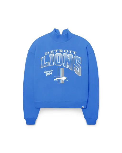 Detroit Lions HISTORIC VARSITY HOUSE '47 PULL À COL MONTANT POUR FEMME