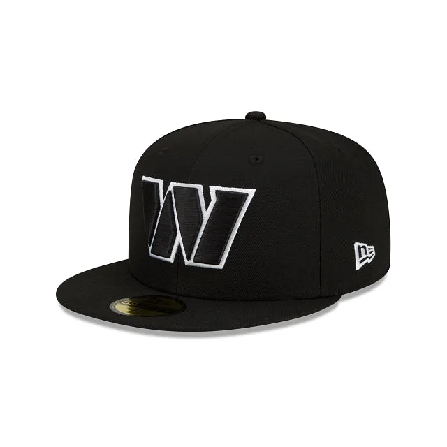 Washington Commanders Chapeau ajusté 59FIFTY noir et blanc