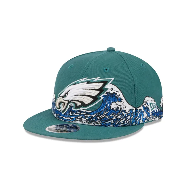 Philadelphia Eagles Tidal Flow Retro Crown 9FIFTY Chapeau réglable