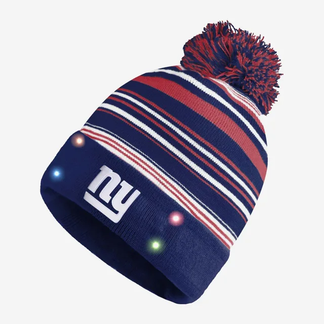 Bonnet lumineux à rayures horizontales New York Giants
