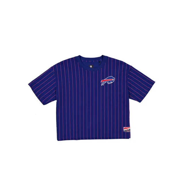 Buffalo Bills Throwback T-shirt court à fines rayures pour femmes