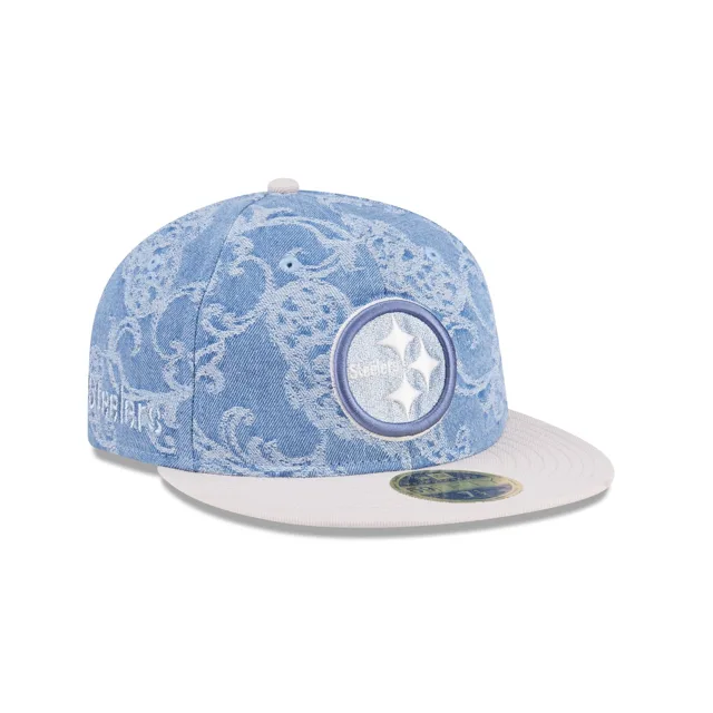 Just Caps Jacquard Denim Pittsburgh Steelers Retro Crown 59FIFTY Chapeau ajusté