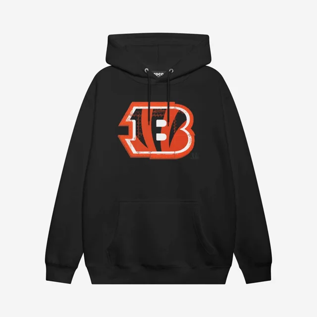 Cincinnati Bengals Sweat à capuche avec logo rivet