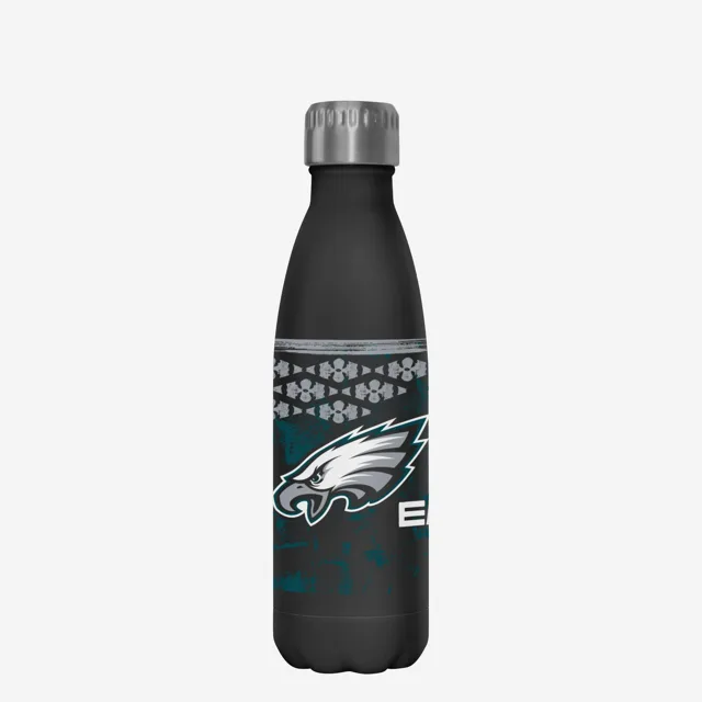 Philadelphia Eagles Super Bowl LIX Fly Eagles Fly Noir Bouteille en acier inoxydable de 17 oz