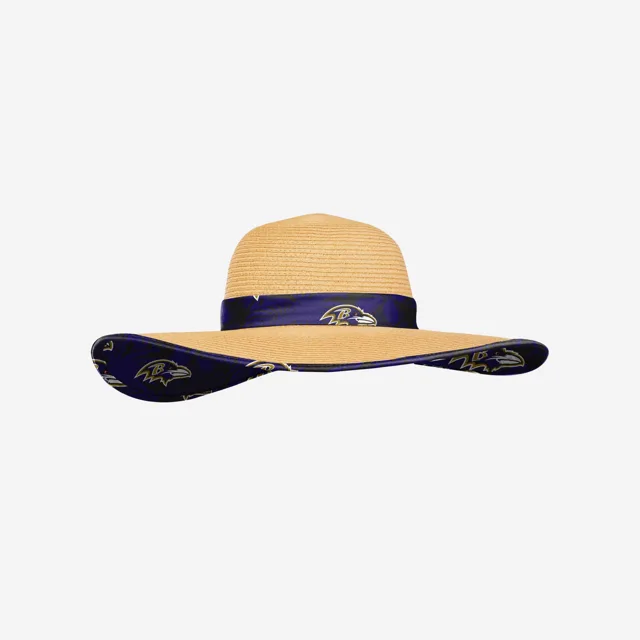 Baltimore Ravens Chapeau de Paille Floral pour Femme