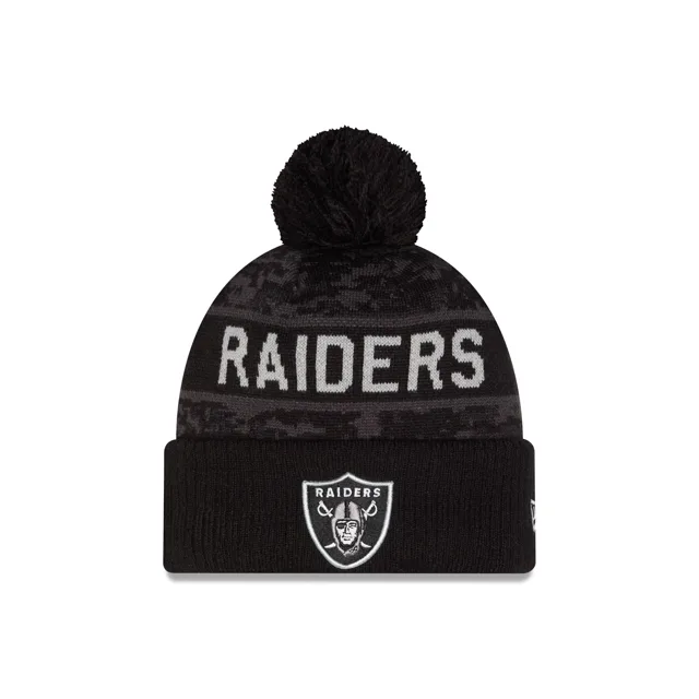 Las Vegas Raiders 2026 Salut au service Pom Knit Hat