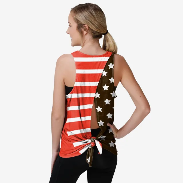 Cleveland Browns Haut sans manches Original Americana Tie-Breaker pour femme