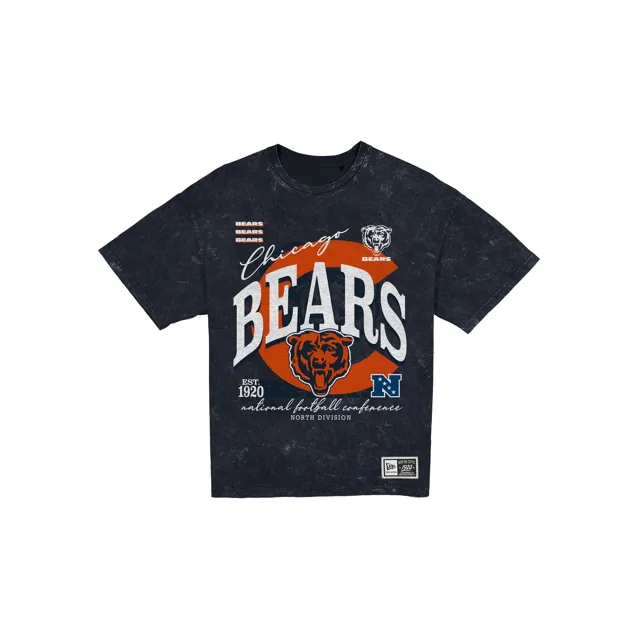Chicago Bears T-shirt délavé surdimensionné pour femme