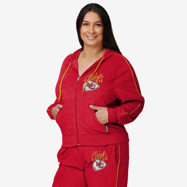 Kansas City Chiefs Haut zippé en tricot éponge pour femme