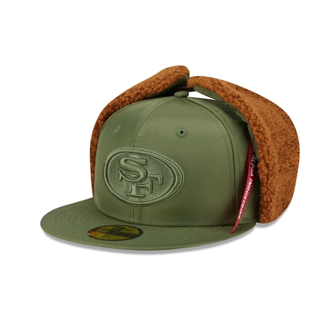 Alpha Industries x San Francisco 49ers Oreille de chien vert olive 59FIFTY Chapeau ajusté