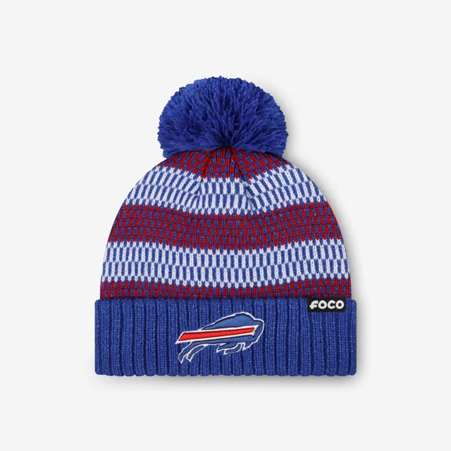 Buffalo Bills Bonnet à pompon en fil métallique pour femme